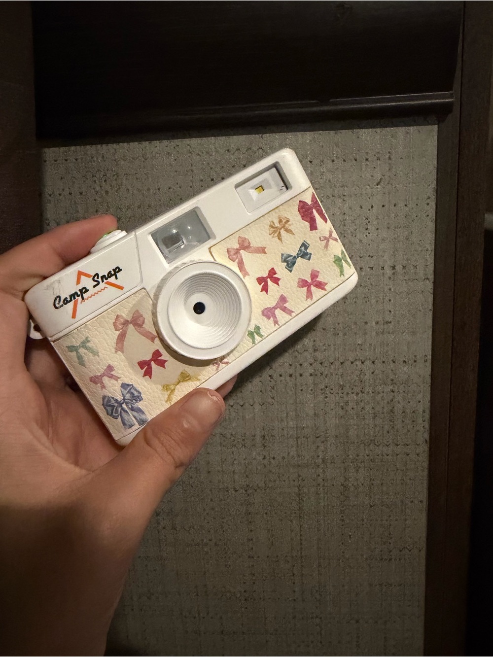 White Camera with Colorful Bow Pattern - CompSnap - Picture 4 of 9